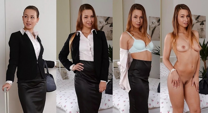 Одетые и сразу раздетые девушки