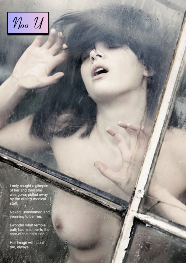 Красивые девушки за стеклом ню