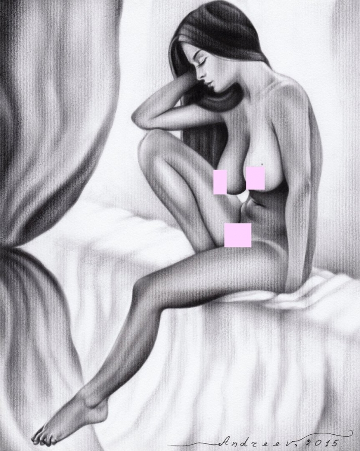 Рисунок девушки голой